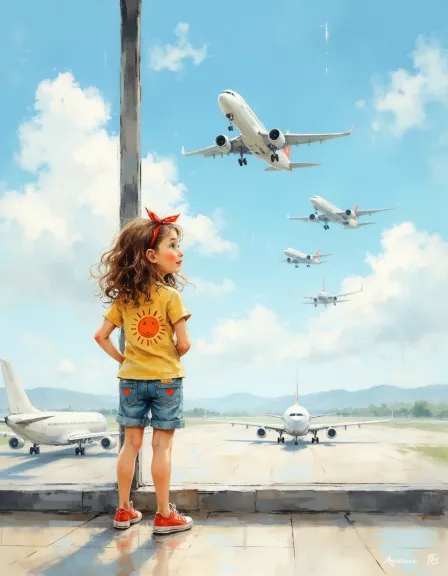 Theresia am Flughafen